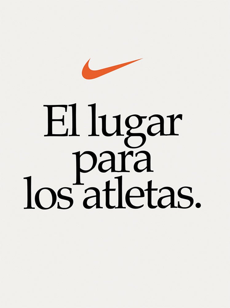 banner el lugar para los atletas nike
