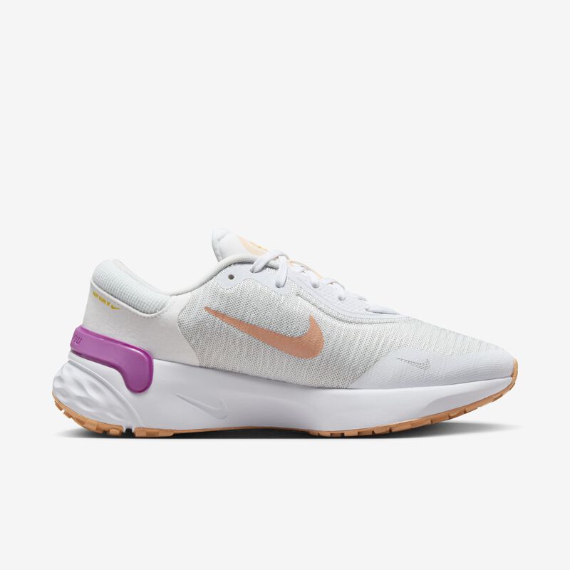 Nike Renew Run 4, Blanco/Polvo fotón/Sueño fucsia/Marrón ámbar, hi-res