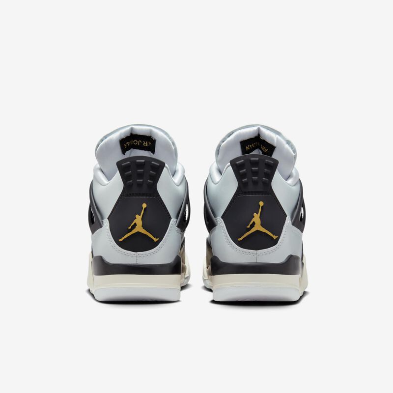 Air Jordan 4 Retro, Platino Puro/Negro/Vela/Oro Metalizado, hi-res