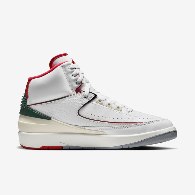 Air Jordan 2 "Origins", Blanco/Abeto/Vela/Rojo pasión, hi-res