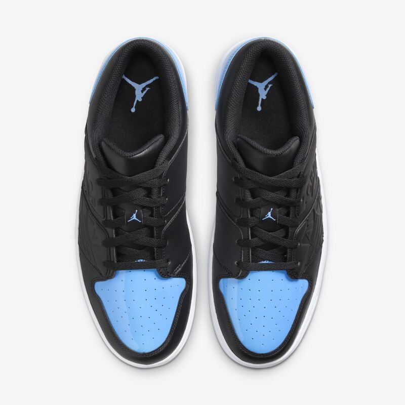 Jordan Nu Retro 1 Low, Negro/Azul Universitario-Blanco, hi-res