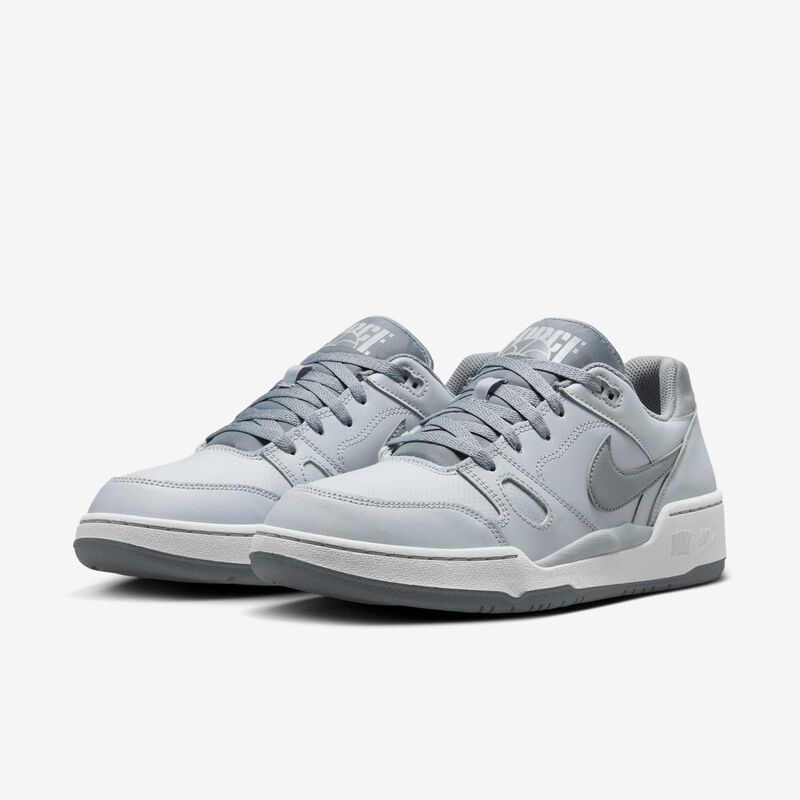 Nike Full Force Low, Gris Lobo/Blanco/Gris Azulado, hi-res