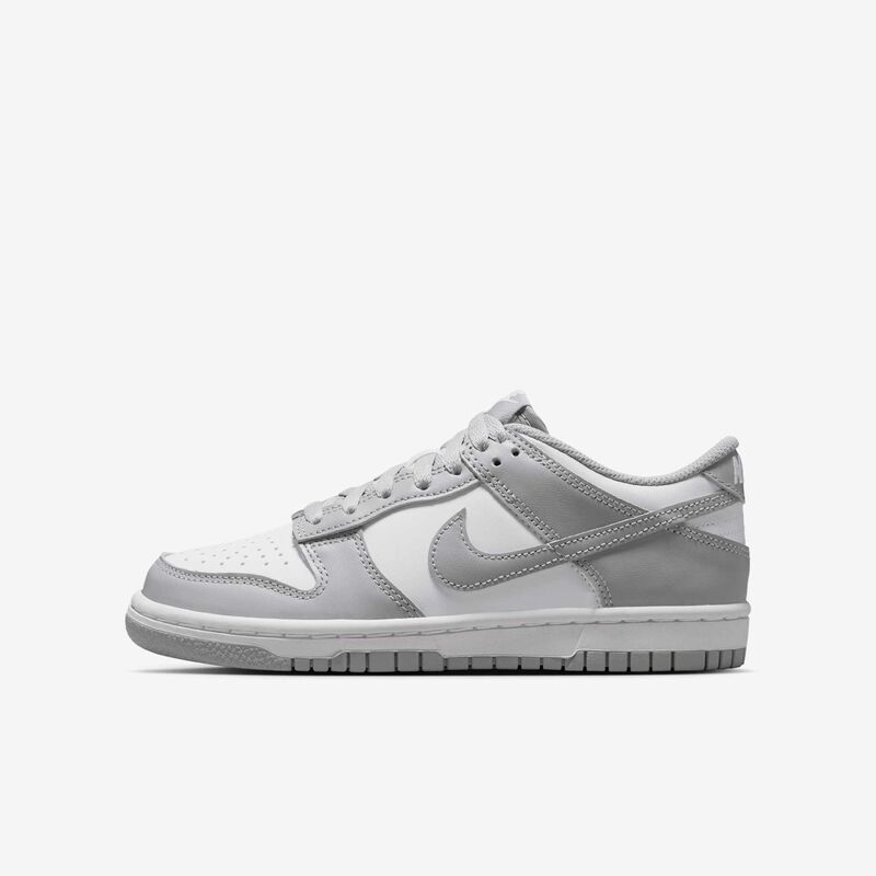 Nike Dunk Low, Blanco/Blanco/Gris Humo Claro, hi-res