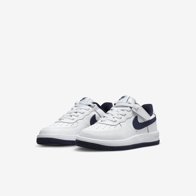 Nike Force 1 Low EasyOn, Blanco/Marino Medianoche-Gris Fútbol, hi-res