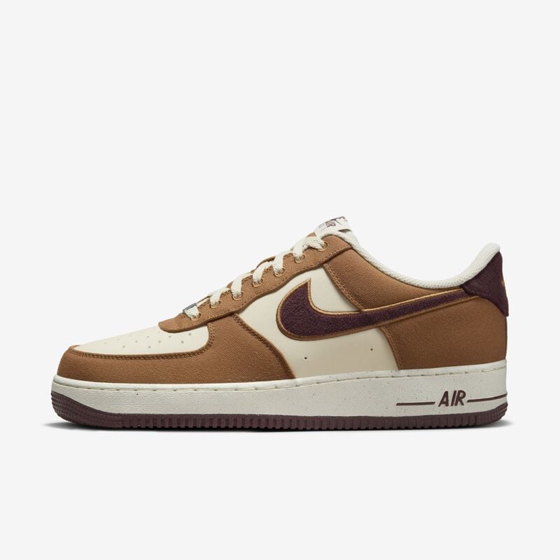 Nike Air Force 1 '07 LV8, Tostado Británico Claro/Leche De Coco/Marrón Oscuro Goma/Burdeos Enérgico, hi-res