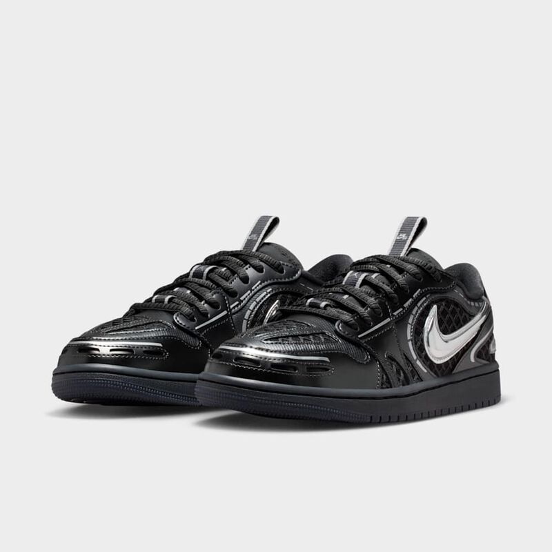 Air Jordan 1 Low Method of Make, Negro/Plateado-Blanco Metalizado, hi-res