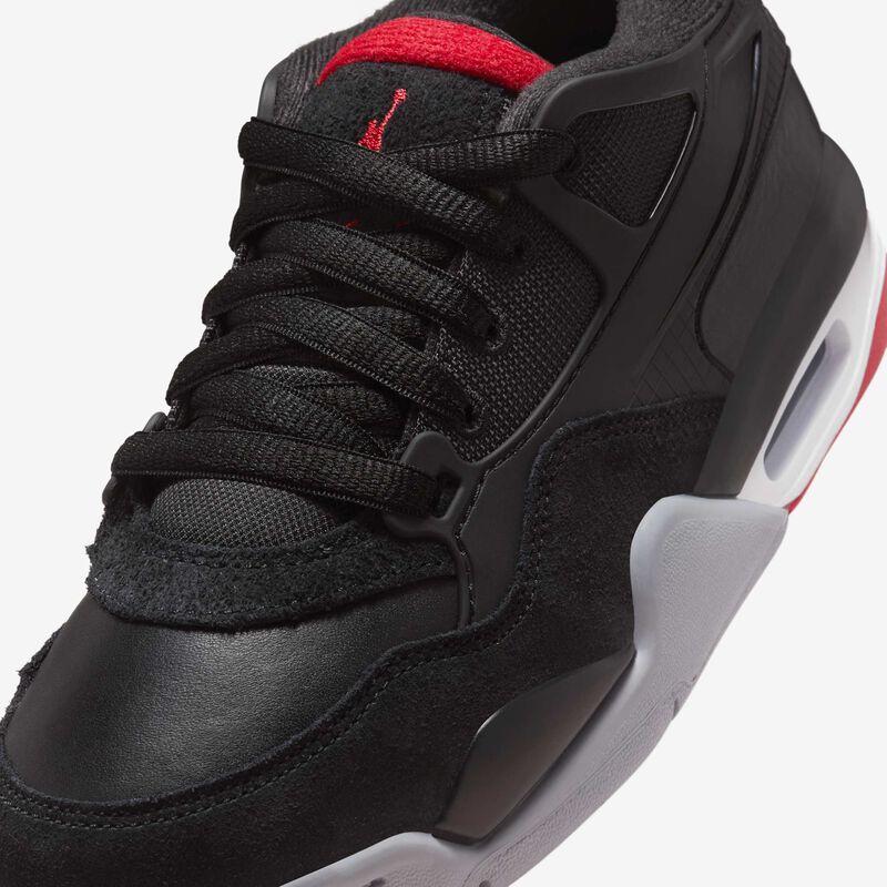 Air Jordan 4RM, Negro/Gris Lobo/Blanco/Rojo Varsity, hi-res