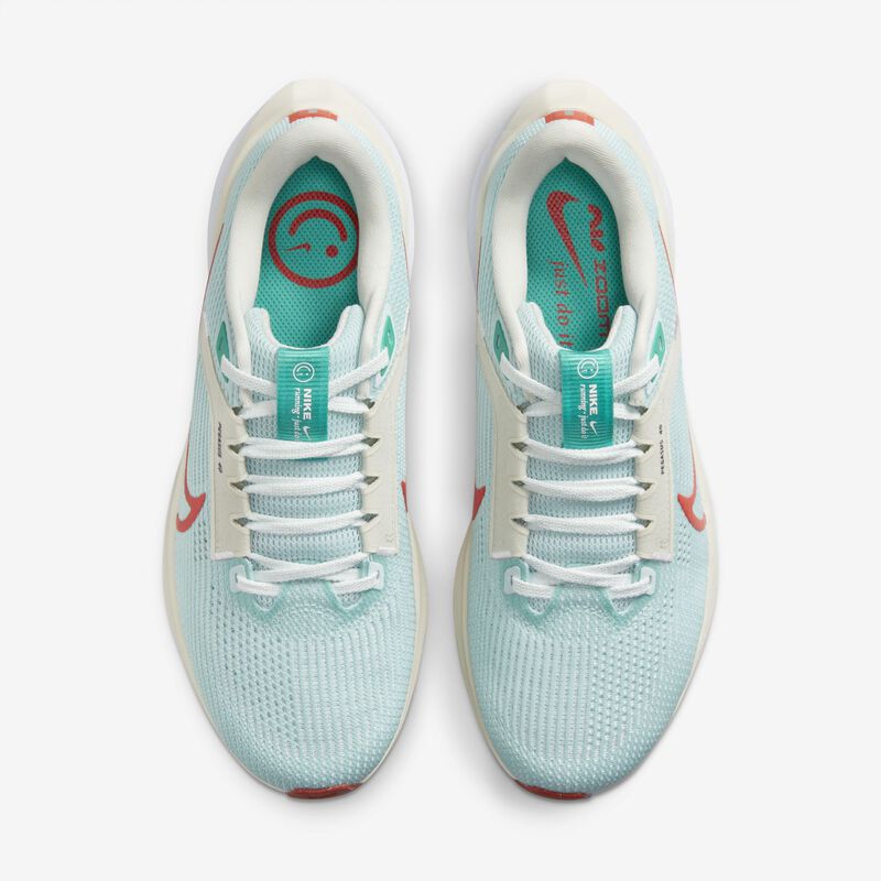 Nike Pegasus 40, Hielo jade/Blanco/Vidrio marino/Rojo picante, hi-res