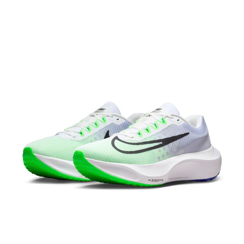 Nike Zoom Fly 5, Blanco/Negro-Verde Strike-Azul Racer, hi-res