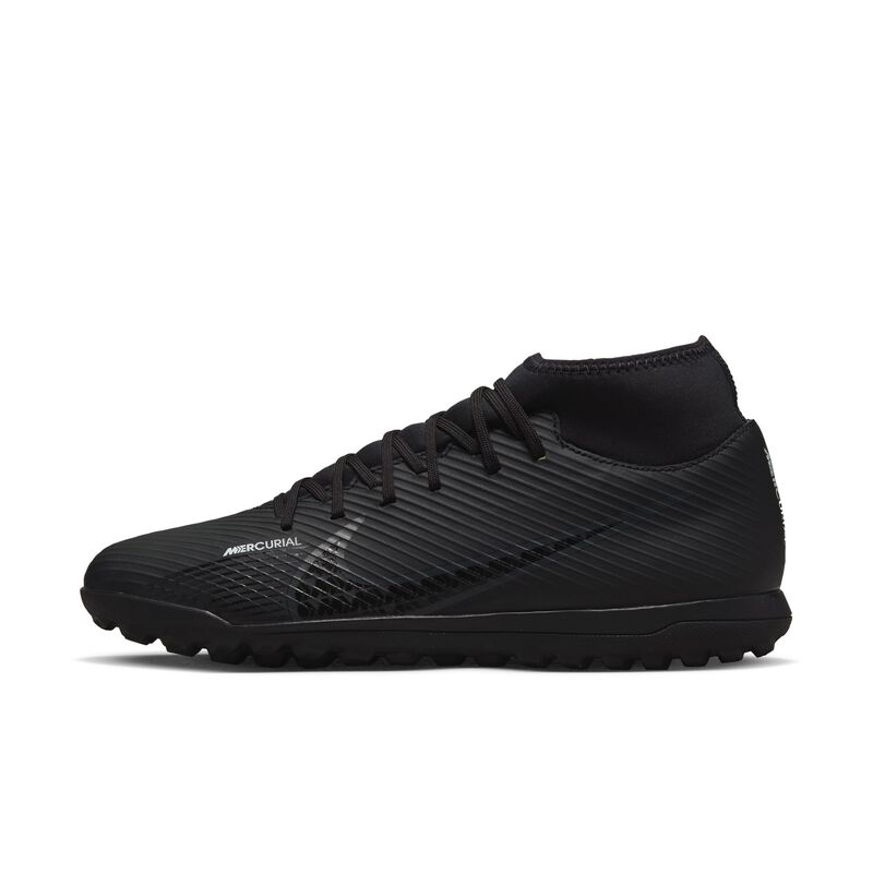 Nike Mercurial Superfly 9 Club TF, Negro/Blanco cumbre/Volt/Gris humo oscuro, hi-res