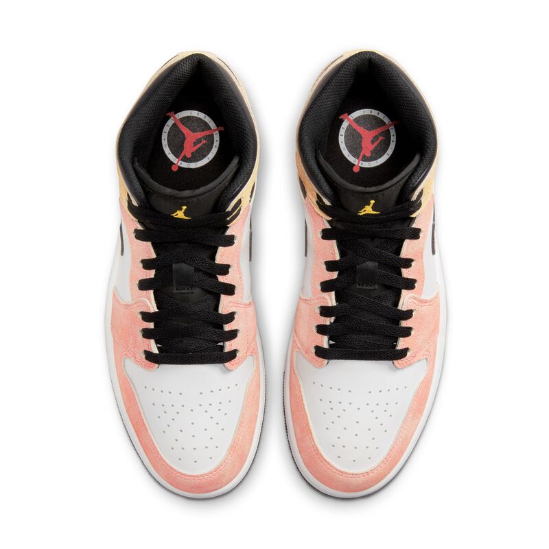 Air Jordan 1 Mid SE, Ascua mágica/Blanco/Negro/Reloj de sol, hi-res