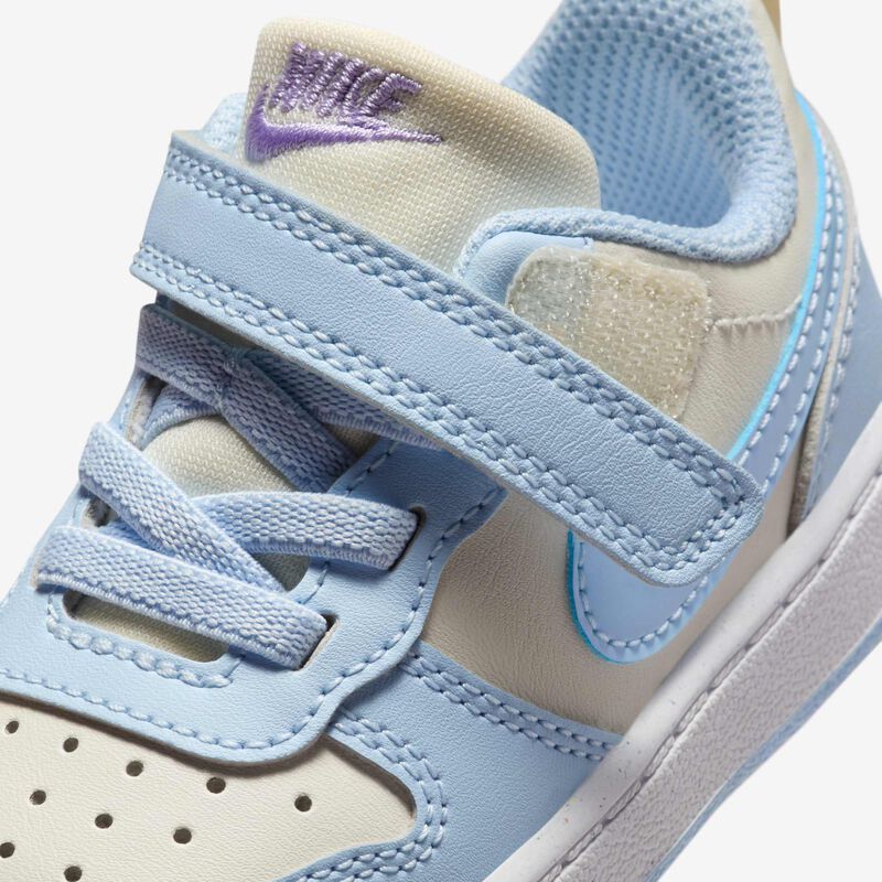 Nike Court Borough Low Recraft, Perla Suave / Azul Celestina - Hortensias - Blanco, hi-res
