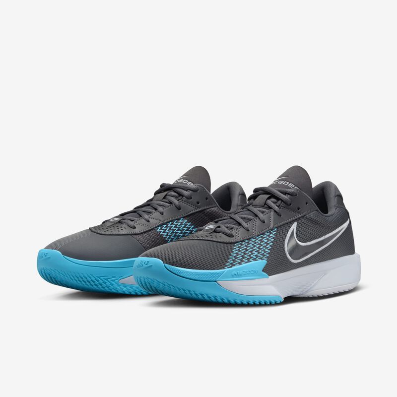Nike GT Cut Academy, Gris Hierro/Azul Báltico/Gris Fútbol, hi-res