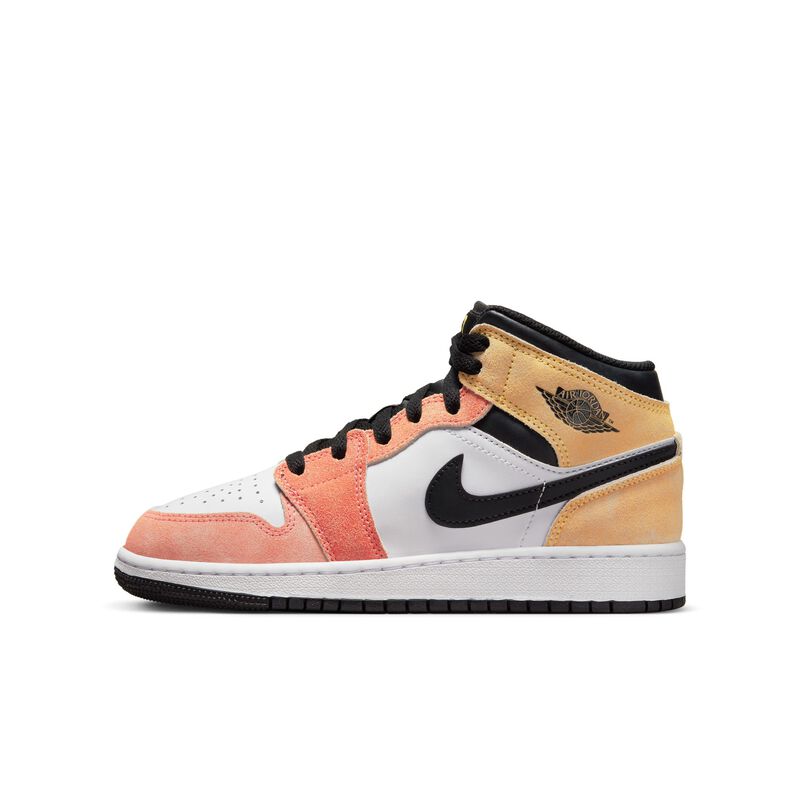 Air Jordan 1 Mid SE, Ascua mágica/Blanco/Negro/Sundial, hi-res
