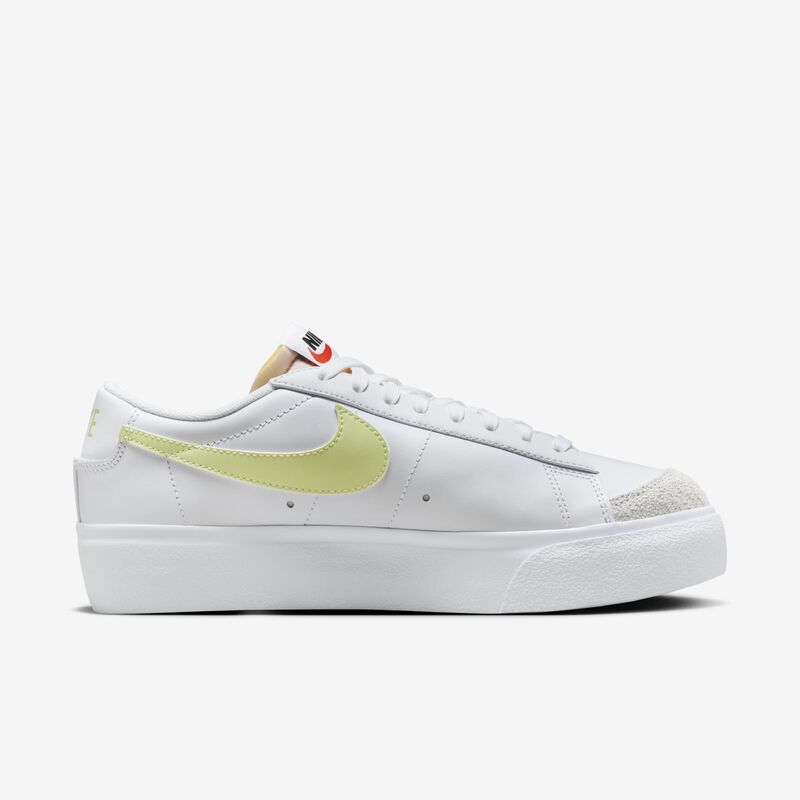 Nike Blazer Low Platform, Blanco/Naranja Team/Negro/Lima Vital, hi-res