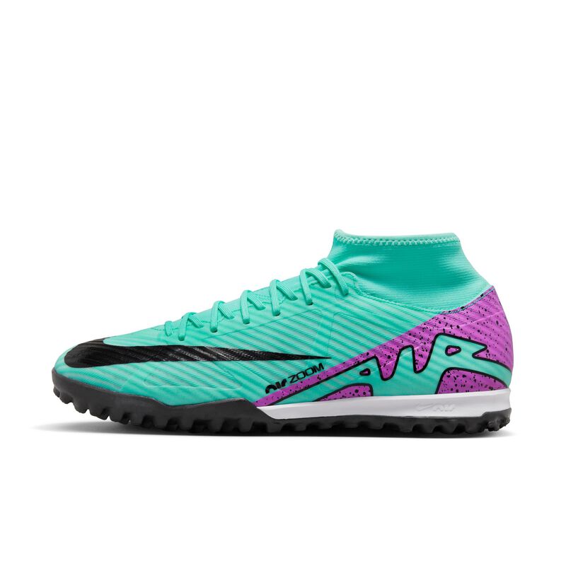 Nike Zoom Mercurial Superfly 9 Academy TF, Hiperturquesa/Sueño fucsia/Blanco/Negro, hi-res
