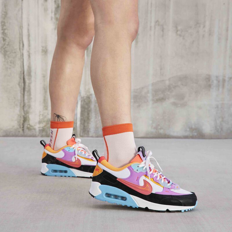 Nike Air Max 90 Futura, Blanco/Sueño fucsia/Azul báltico/Carmesí brillante, hi-res