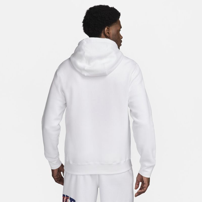Nike Club Fleece, Blanco/Naranja Seguridad, hi-res
