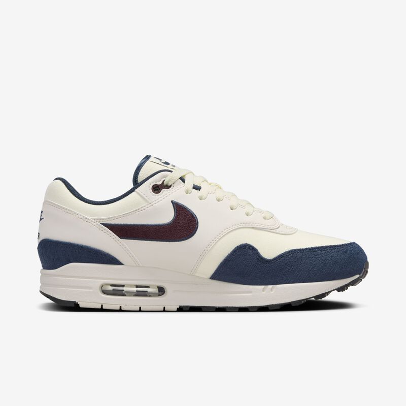 Nike Air Max 1, Leche De Coco/Azul Marino Militar/Marrón Verdoso Claro/Burdeos Enérgico, hi-res