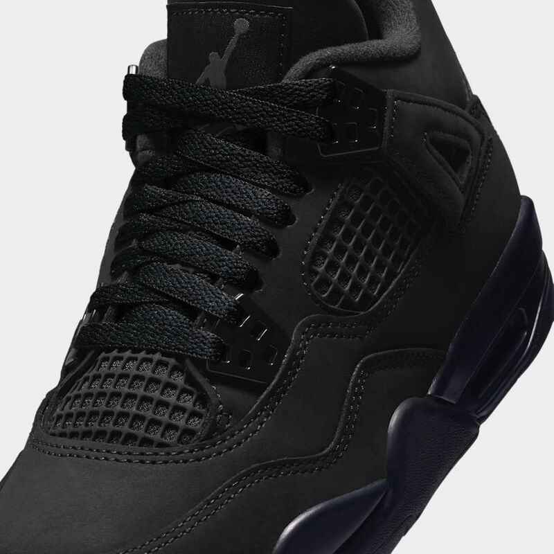 Air Jordan 4 Retro, Negro/Negro-Lit Grafito, hi-res