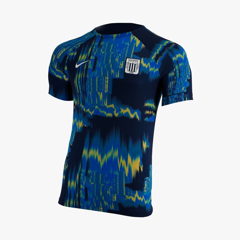 Nike Polo Manga Corta Alianza Lima 2024 para hombre, Azul/Dorado, hi-res