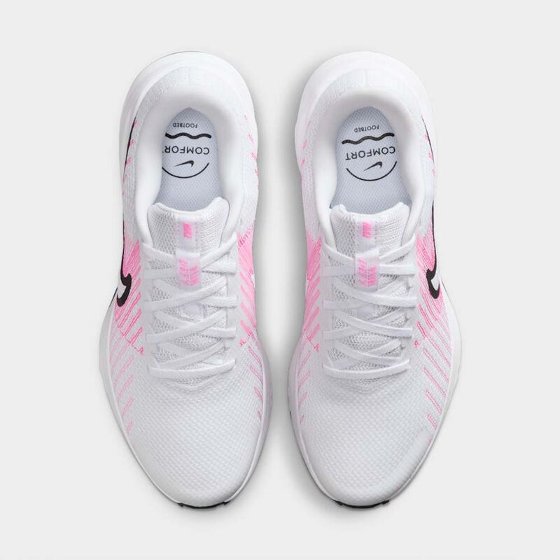 Nike Run Defy, Blanco/Negro-Rosa Hechizo-Hiper Rosa-Negro, hi-res