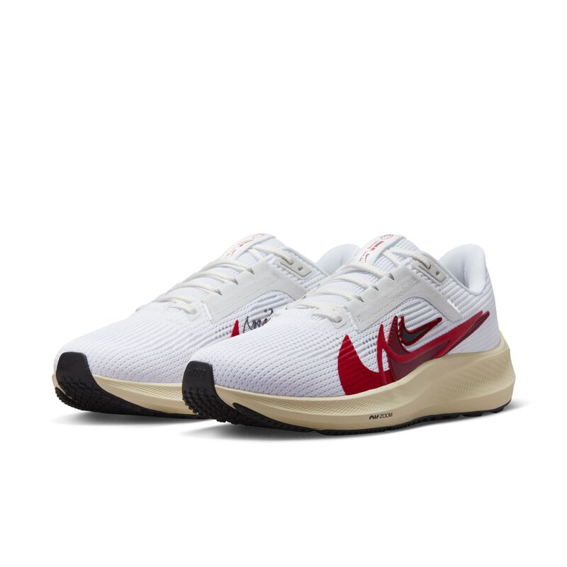 Nike Pegasus 40 Premium, Blanco/Polvo fotón/Rojo universitario/Multicolor, hi-res