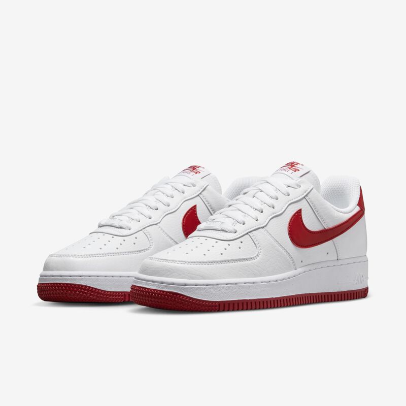 Nike Air Force 1 '07 Next Nature, Blanco/Blanco/Volt/Rojo Gimnasio, hi-res