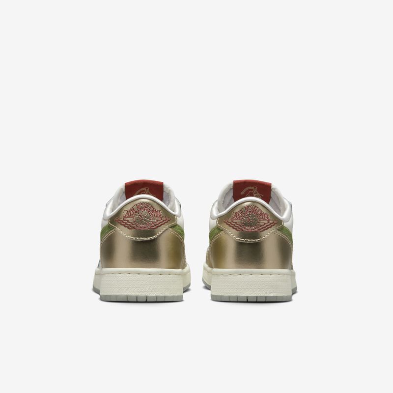 Air Jordan 1 Retro Low OG Chinese New Year, Vela/Verde Aceite-Mtlc Oro Grano-Cedro, hi-res