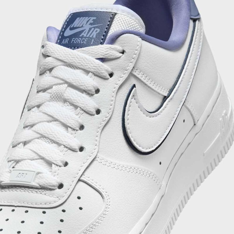 Nike Air Force 1 '07 Essential, Blanco/Medianoche Azul Marino-&Iacute;ndigo Mundial, hi-res