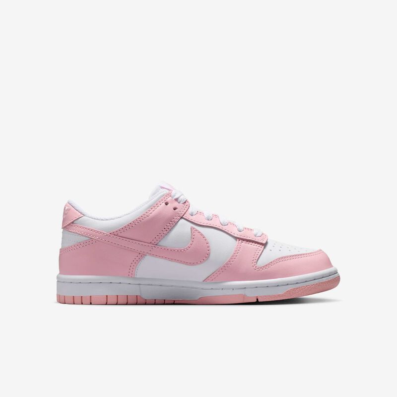 Nike Dunk Low, Blanco/Blanco/Blanco/Rosa suave medio, hi-res