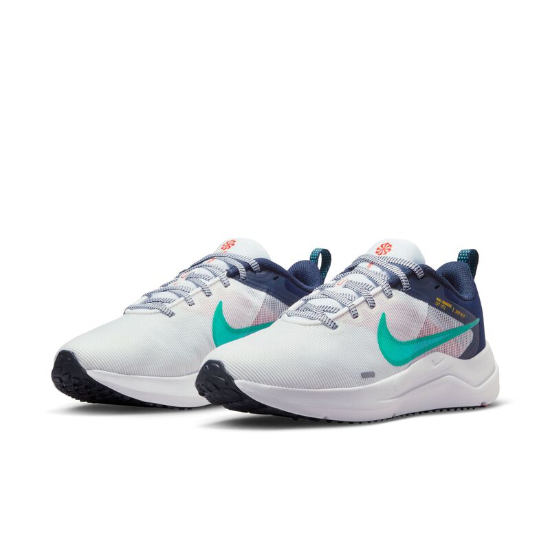 Nike Downshifter 12, Blanco/Obsidiana/Rojo Picante/Jade Claro, hi-res