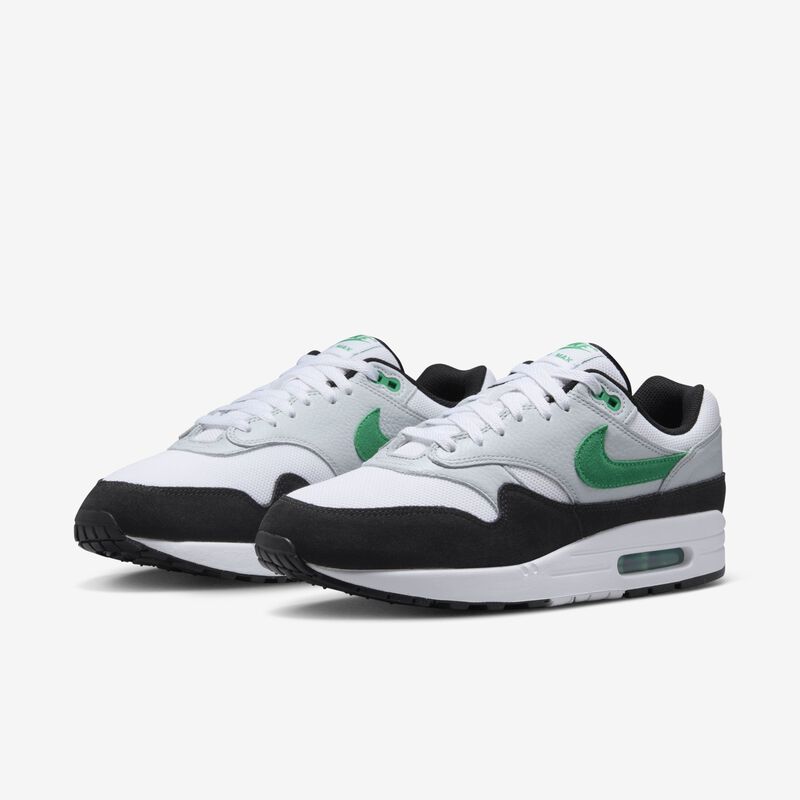 Nike Air Max 1, Blanco/Verde Estadio-Platino Puro-Negro, hi-res