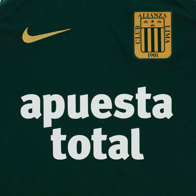 Nike Camiseta Alianza Lima 2024 Visita Estampada, Verde/Dorado, hi-res