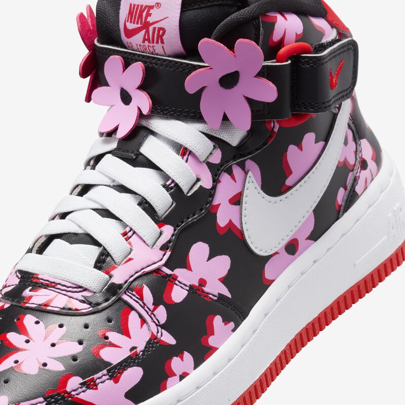 Nike Air Force 1 Mid EasyOn SE, Negro/Blanco-Subida rosa-Rojo Picante, hi-res