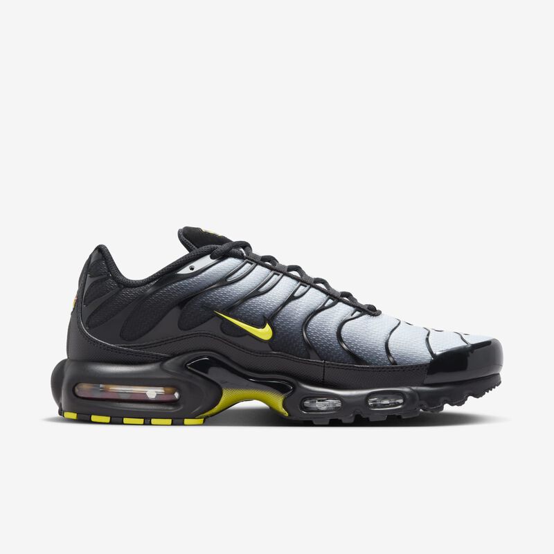 Nike Air Max Plus, Negro/Amarillo Opti-Gris Lobo, hi-res
