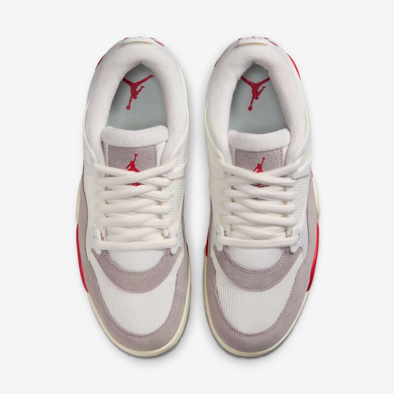 Air Jordan 4 RM, Vela/Fuego Rojo-Gris Universitario-Leche De Coco, hi-res
