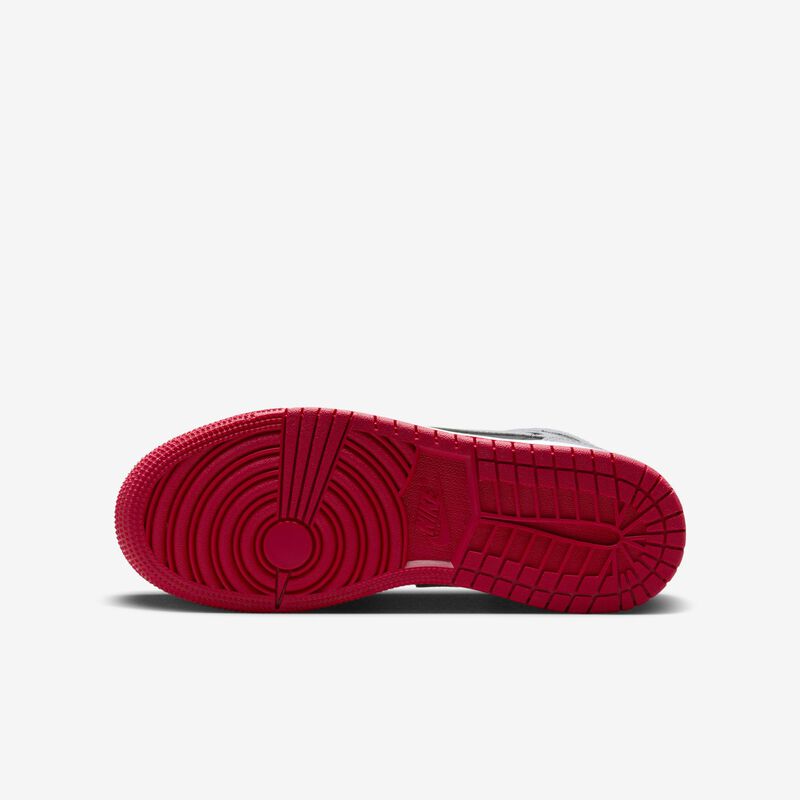Air Jordan 1 Mid, Negro/Fuego Rojo/Blanco/Cemento, hi-res