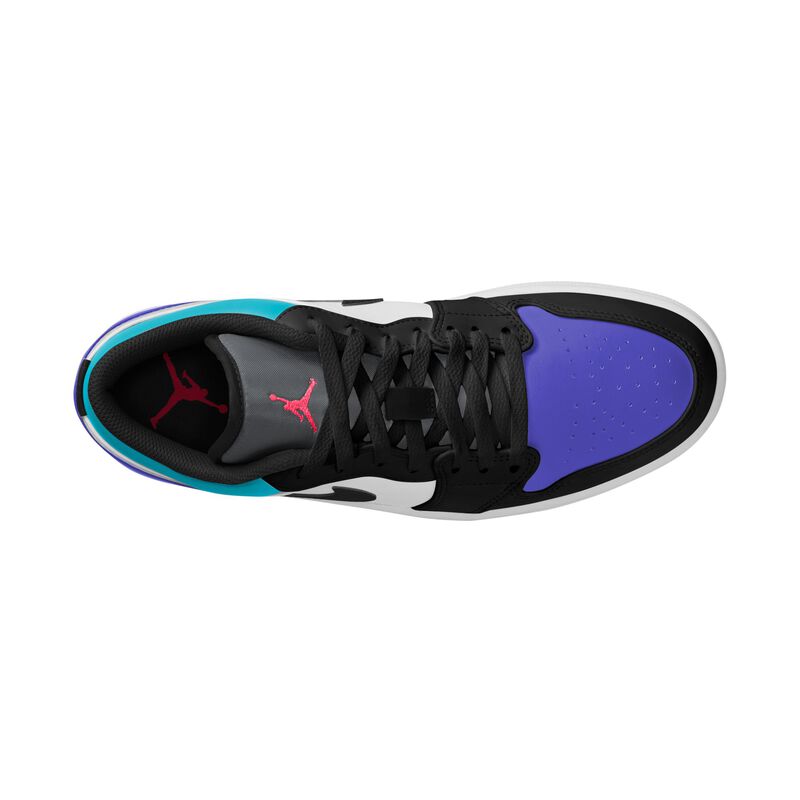 Air Jordan 1 Low, Blanco/Concordia brillante/Aguamarina/Negro, hi-res