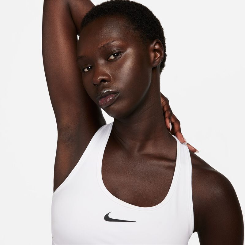 Nike Swoosh Medium Support, Blanco/Malva piedra/Negro, hi-res
