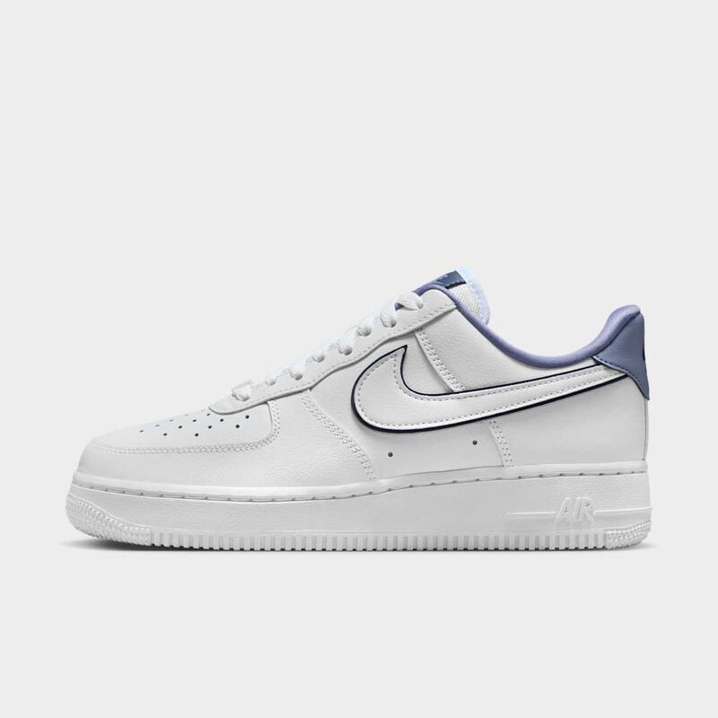 Nike Air Force 1 '07 Essential, Blanco/Medianoche Azul Marino-&Iacute;ndigo Mundial, hi-res
