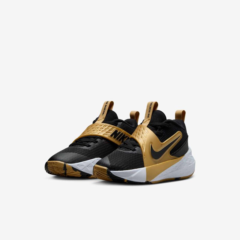 Nike Team Hustle D 12, Negro/Negro-Oro Met&aacute;lico-Blanco, hi-res
