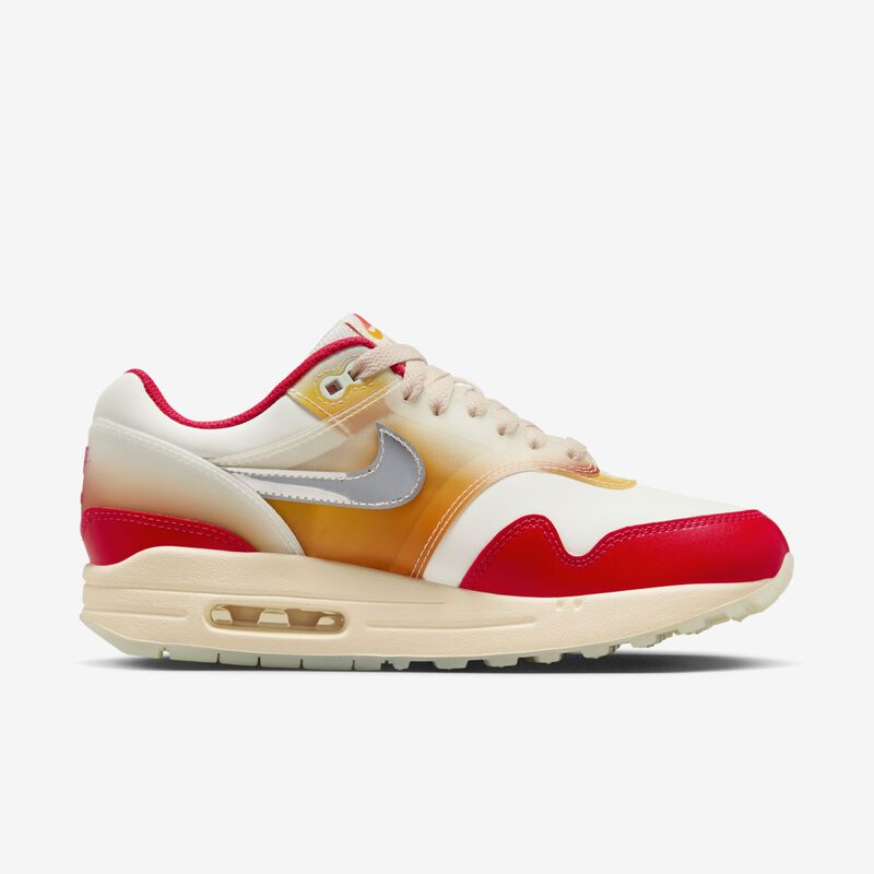 Nike Air Max 1 '87 Premium, Vela/Rojo sirena/Reloj de sol/Plata metalizado, hi-res