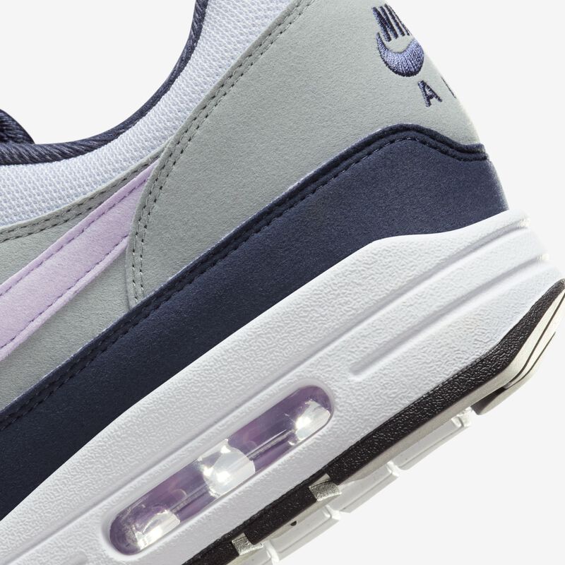 Nike Air Max 1, Gris Fútbol/Azul Trueno/Púmice Claro/Lila Bloom, hi-res