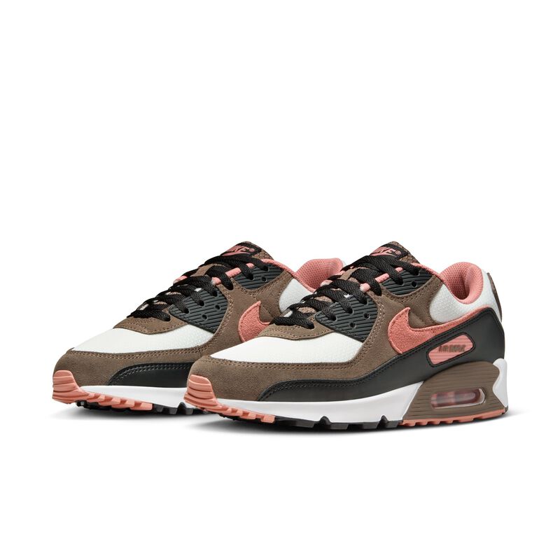 Nike Air Max 90, Blanco Cumbre/Piedra de Hierro/Negro/Polvo de estrellas rojo, hi-res