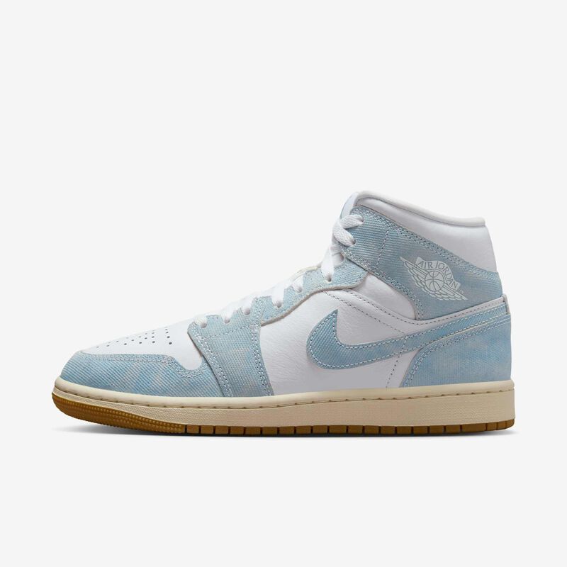 Air Jordan 1 Mid SE, Blanco/Vela/Marrón claro goma/Azul gastado, hi-res