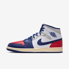 Air Jordan 1 Mid, Blanco/Rojo Universitario/Gris Neutro/Azul Real Profundo, hi-res