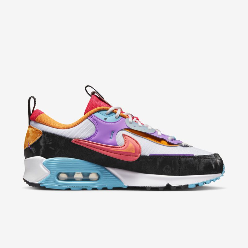 Nike Air Max 90 Futura, Blanco/Sueño fucsia/Azul báltico/Carmesí brillante, hi-res