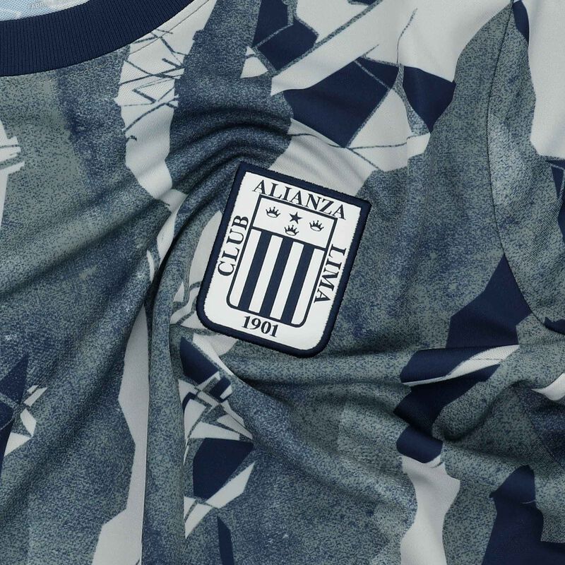 Nike Polo Hombre Alianza Lima 2026, Gris Lobo/Azul marino de medianoche/(Rojo Chile), hi-res