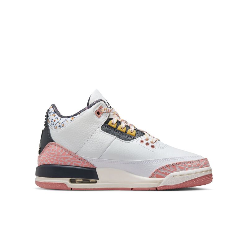 Air Jordan 3 Retro, Blanco/Polvo De Estrellas Rojas/Vela/Antracita, hi-res
